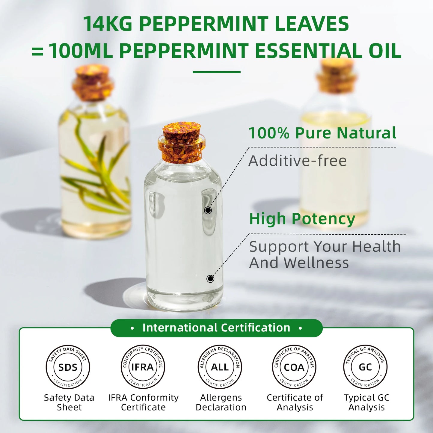 HIQILI Essential Oil Blend – Peppermint, Sandalwood & Lemon (100ML)